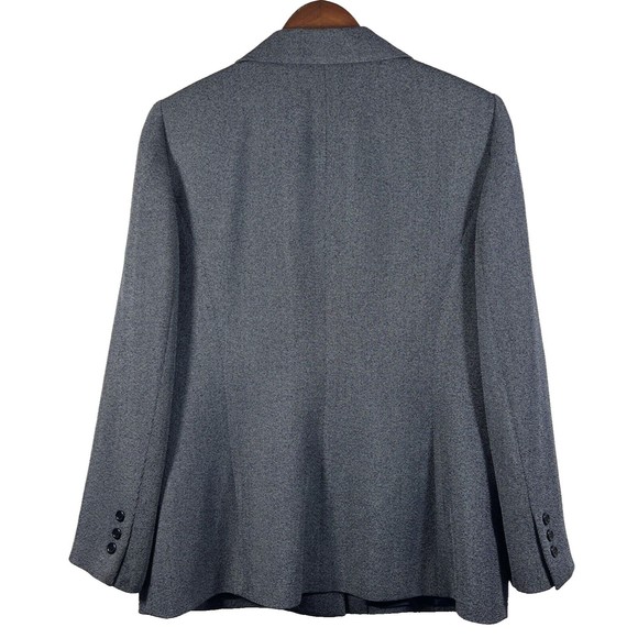 Kasper Black Gray Jacket Office Work Career Blazer Size 14P - Picture 4 of 11